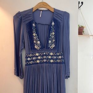 Free People lavender MIDI dress